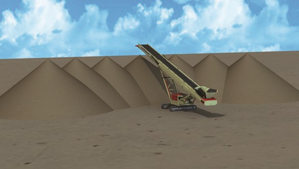Tracked Conveyor for Radial Stockpiles 