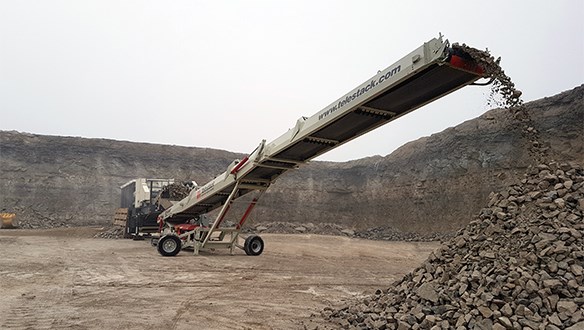 Telestack Stockpiling Tracked Conveyor 