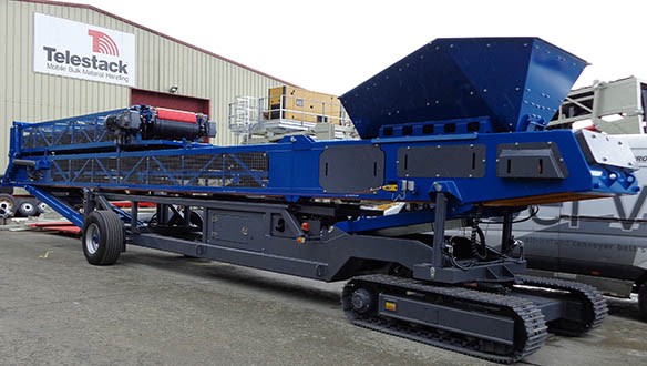 Tracked Conveyor Lattice on site at Telestack 
