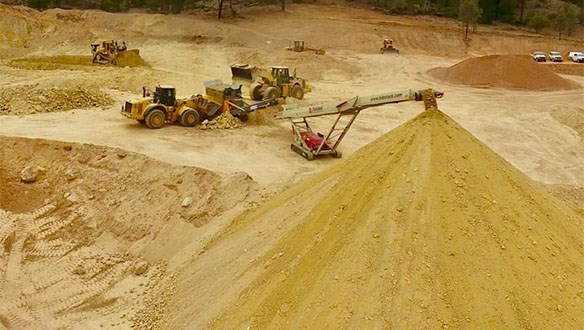stockpiling sand 
