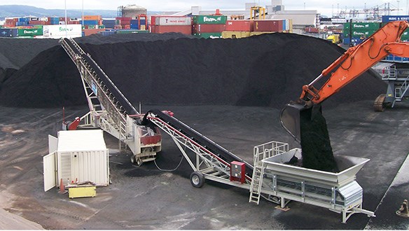 Wheeled Hopper Feeder feeding radial telescopic 