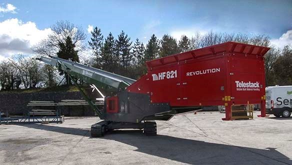 Hopper feeder prior to dispatch 