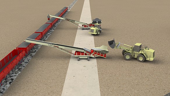 Hopper Feeder and Low Feeder rail wagon loading 