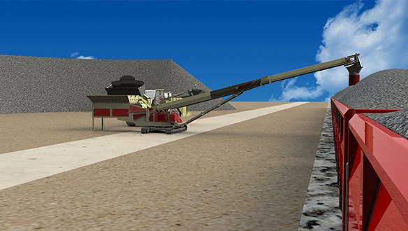 telestack rail wagon loading 
