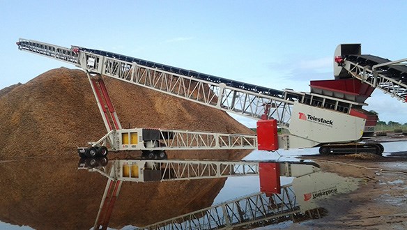 Radial telescopic conveyor system