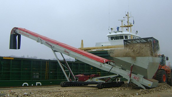 loading from a wheel loader