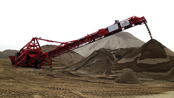 truck unloader stacking 